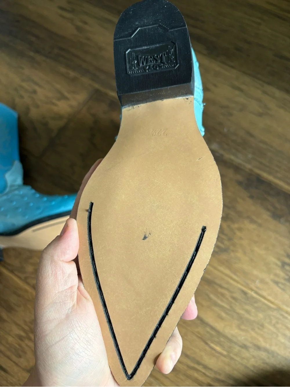 Kids Bright Turquoise Cowboy Boots - Youth Western Style